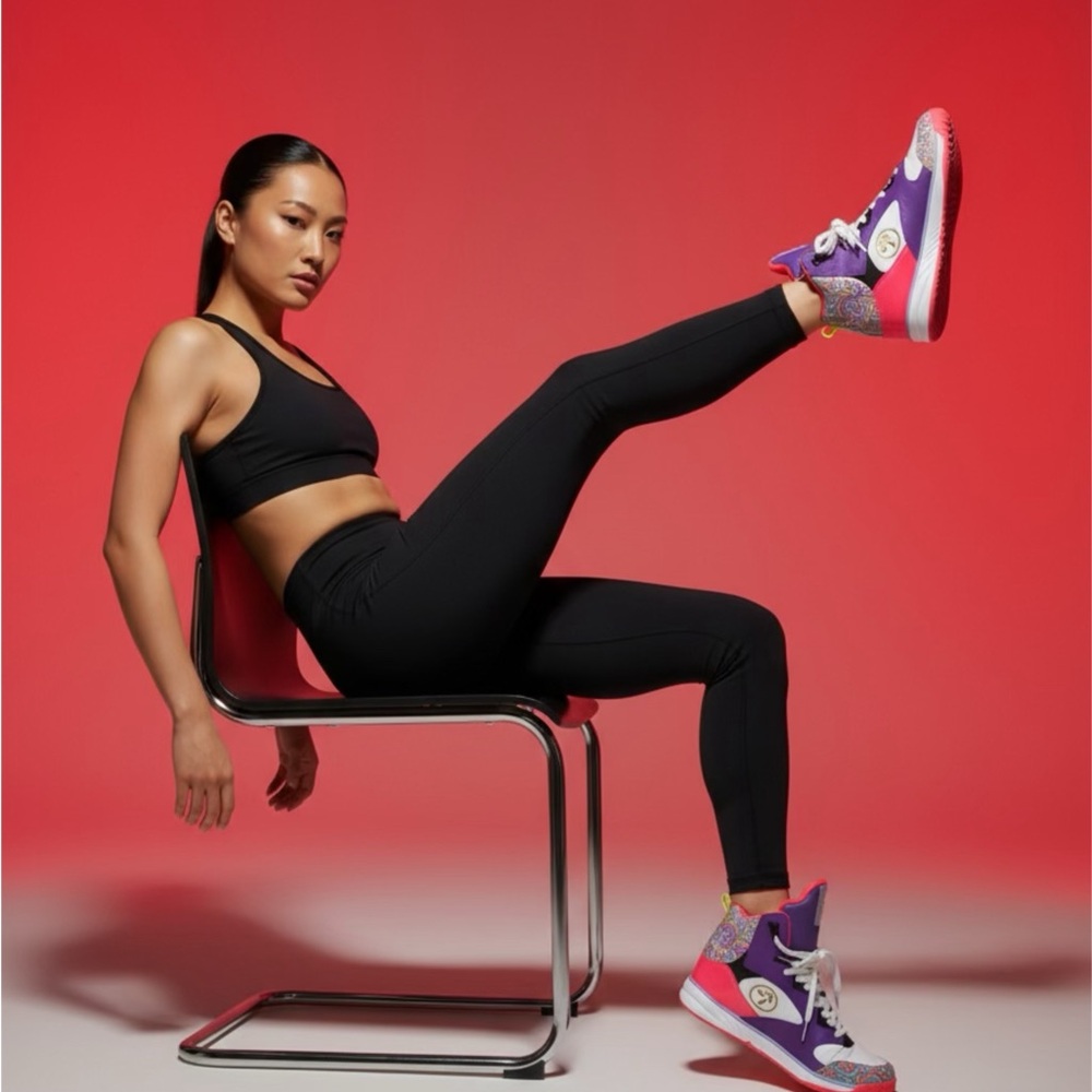 Zumba Fitness Energy Boom Sneakers in Lavender and Yellow - Picture 2 of 4